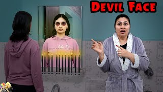 DEVIL FACE  Horror Comedy Family Challenge  Aayu and Pihu Show [upl. by Gregoire]