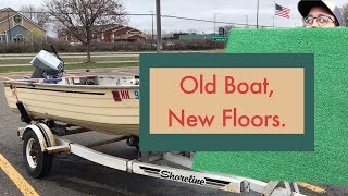 Replacing Floors on an Old 14 Foot Aluminum Boat  Boat Prep Part 1 [upl. by Olsson273]