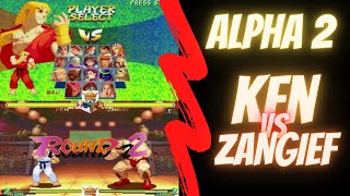 لعبة الفا كاراتيه و مصارعه كين ضد زانجيف Game Alpha 2 Ken Vs ZANGIEF HD [upl. by Attenaz]