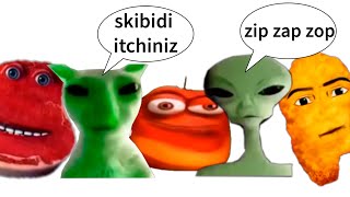 Alien Speaking Meme vs Green Alien Cat featuring Gegagedigedagedago Charlie the Steak Red Larva [upl. by Vastha]