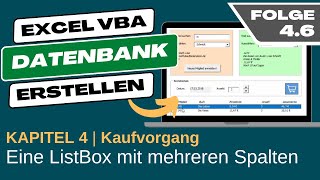 Excel VBA Datenbank erstellen 46 Eine ListBox mit mehreren Spalten  Einträgen [upl. by Solita]