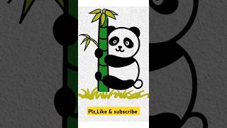 Easy rules to draw a panda art satisfying shortvideo shortsvideo short [upl. by Renny]