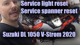 Suzuki DL1050 VStrom 2020 Service Light Reset Service spanner reset [upl. by Anitsyrhk228]