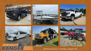 Late Model Pickups Excavators Dump Trucks amp More  Online Auction  Rangerbidcom [upl. by Binni]