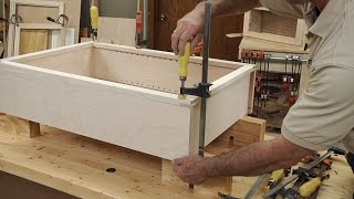 Gluing A Face Frame to a Case  Woodworkers Guild of America [upl. by Janaya]