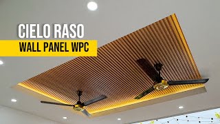 Cielo raso drywall y revestimiento ranurado wpc 👀 [upl. by Yecad37]