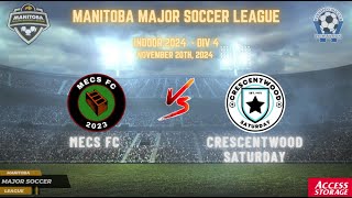 November 20th WSF Div 4 Mecs FC vs Crescentwood Saturday [upl. by Neelrahs]