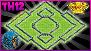 Diseño de Aldea SUBIDA de COPAS para Ayuntamiento 12 TH12 con LINK  2024  Clash Of Clans [upl. by Baerman998]