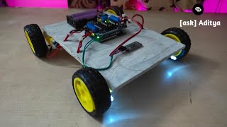 Arduino Bluetooth Controlled Car with Side Lights using Arduino Uno HC05 and L293D Motor Driver [upl. by Haimehen]