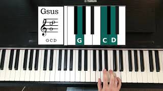 How Gsus Chord on Piano [upl. by Aynnat808]