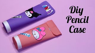 Very easy and beautiful paper pencil box makingSanrio Diy pencil boxCute pencil box [upl. by Holna]