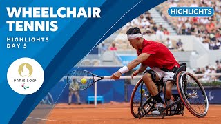 🎾 Wheelchair Tennis Highlights  Day 5  Paris 2024 Paralympic Games [upl. by Zurek]