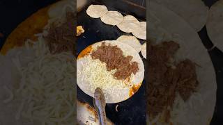 Would you try this CHEESY BIRRIA QUESADILLA birria quesadilla foodchallenge [upl. by Ynavoj]