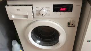 Logik L712WM13 Washing machine Final spin 1200 rpm and overview [upl. by Nostaw]