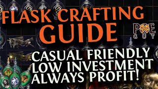 PoE 324  CRAFTING FLASKS FOR BIG PROFIT  CURRENCY MAKING METHOD   GUIDE FOR LAZY PEOPLE [upl. by Turley611]