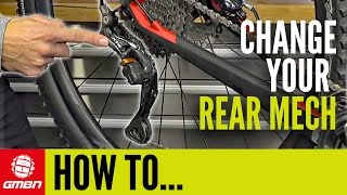 How To Install A Rear Derailleur  Mountain Bike Maintenance [upl. by Nwadrebma677]