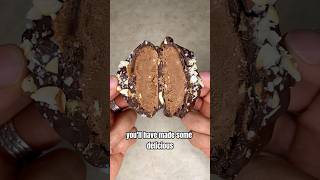 CHOCOLATE PEANUT BUTTER YOGURT BITES🥜🍫 peanutbutter yogurt tasty healthysnacks fyp [upl. by Nogras]