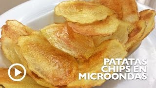 RECETA DE PATATAS CHIPS EN MICROONDAS [upl. by Nerak]