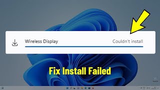 How To Fix Wireless Display install Failed  Wireless Display Couldnt add on Windows 781011 [upl. by Pozzy556]