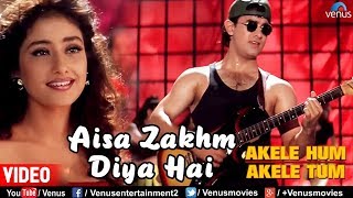 Aisa Zakhm Diya Hai  Aamir khan amp Manisha Akele Hum Akele Tum 90s Best Love Song [upl. by Emili71]