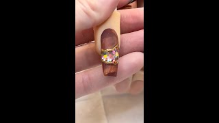 Beginner Acrylic Nails  Thanksgiving Fall Sparkle Nail Art Tutorial [upl. by Nivram]