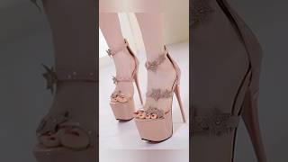 Beautiful latest heels 👠 sandals design for women girls ll heelssandals design trendingshorts [upl. by Noreht]