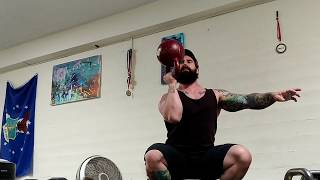 Heavy Kettlebell Bottoms Up Squat Test [upl. by Irim363]