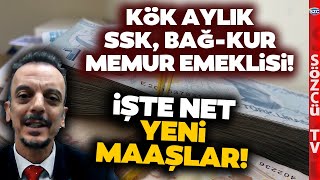 SGK Uzmanı Emeklilerin Net Zamlı Maaşını Hesapladı Kök Aylık SSK BağKur Memur Emeklisi [upl. by Aenotna]