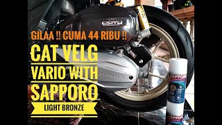 Modif Vario  Cat Velg Vario dengan Sapporo Light Bronze Gold Tiramisu [upl. by Nennahs]