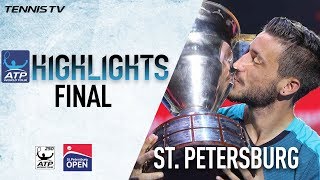 Dzumhur Beats Fognini In St Petersburg Final Highlights [upl. by Faria]