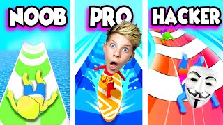 Can We Go NOOB vs PRO vs HACKER In AQUAPARKIO ALL LEVELS PREZLEY [upl. by Silvio407]