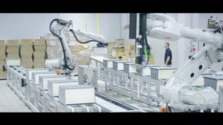 Robotic Gluing and Gasketing Line For Air Filter Production [upl. by Orest]