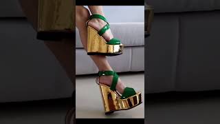 Women Platform Wedges Pull On Cross Straps Sandals [upl. by Nellac]