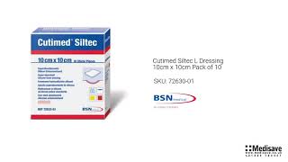 Cutimed Siltec L Dressing 10cm x 10cm Pack of 10 72630 01 [upl. by Leupold]