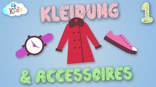 Kleidungsstücke und Accessoires lernen für Kinder und Kleinkinder Teil1 deutsch [upl. by Tyika946]