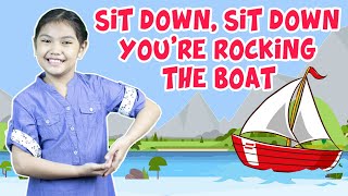 SIT DOWN YOURE ROCKING THE BOAT with Actions and Lyrics  NURSERY RHYMES  ACTION SONG FOR KIDS [upl. by Azriel]