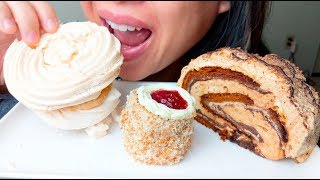 ASMR Giant Meringue Sandwich  Tiramisu Swiss Roll  Cake No Talking suellASMR [upl. by Olivie]