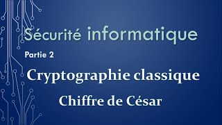 chiffrement de César  Sécurité informatique partie 2 Cryptographie classique [upl. by Aidin649]