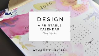 How to use clip art to design a printable calendar  Photoshop Tutorial [upl. by Bryn]