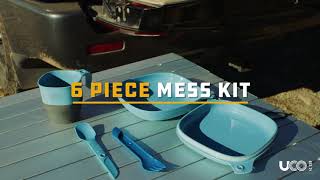 UCO 6 Piece Camping Backpacking Mess Kit Product Overview [upl. by Danika950]