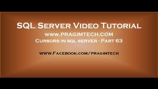 Cursors in sql server Part 63 [upl. by Volkan]