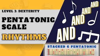 TRIPLETS and SYNCOPATION on a Stacked G Pentatonic Scale  Play Along Workout for Guitar [upl. by Nihi]