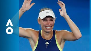 Simona Halep v Caroline Wozniacki match highlights  Australian Open 2018 [upl. by Ahsekad923]