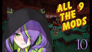 【Minecraft】Nether Grind Building A Zombified Pig Farm ATM9 Day 10 [upl. by Olson611]