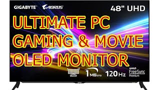 AORUS 48 Inch 4K OLED PC Mac USB C Gaming Monitor FO48U LONG TERM Review wisebuyreviews [upl. by Ttayh530]