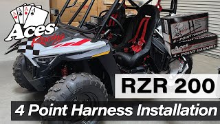 RZR 200 Harness install 4 or 5 Point Harness [upl. by Burlie]