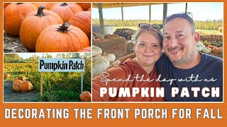 Decorating the front porch  COME ALONG to the PUMPKIN PATCH  Jackery 2000 v2 Solar Generator [upl. by Mada]