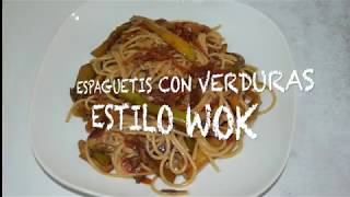 RIQUÍSIMOS ESPAGUETIS CON VERDURAS ESTILO WOK [upl. by Zea]