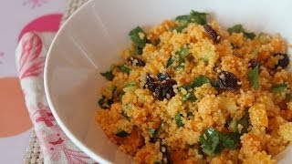 Cuscús marroquí con verduras y pasas  Moroccan Couscous with Vegetables and Raisins [upl. by Mongeau]