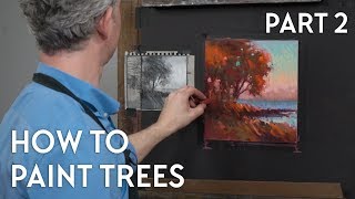 Pastel Painting How to Paint Trees  Part 2 [upl. by Currey628]